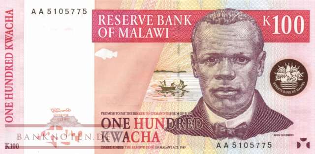 Malawi - 100  Kwacha (#040_UNC)