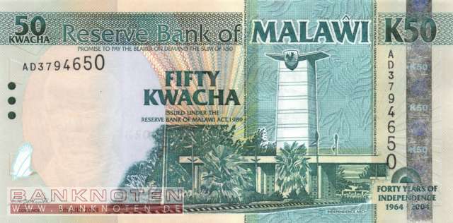 Malawi - 50  Kwacha (#049_UNC)