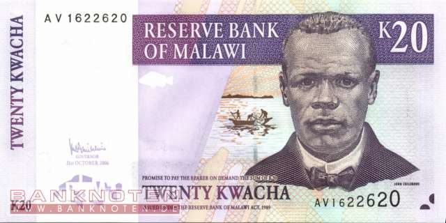 Malawi - 20  Kwacha (#052b_UNC)