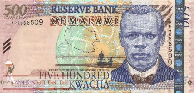 Malawi - 500  Kwacha (#056a_XF)