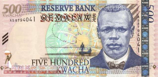 Malawi - 500  Kwacha (#056b_UNC)