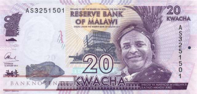 Malawi - 20  Kwacha (#063a_UNC)