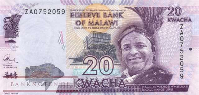 Malawi - 20  Kwacha (#063cR_UNC)