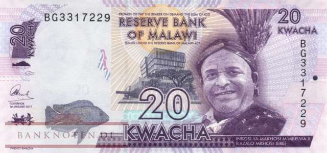 Malawi - 20  Kwacha (#063d_UNC)