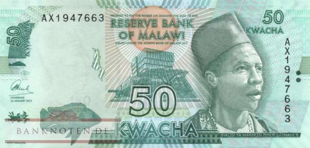 Malawi - 50  Kwacha (#064b_UNC)