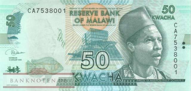 Malawi - 50  Kwacha (#064g_UNC)
