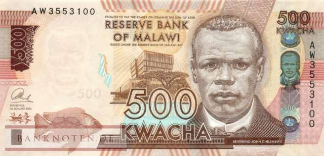 Malawi - 500  Kwacha (#066a_UNC)