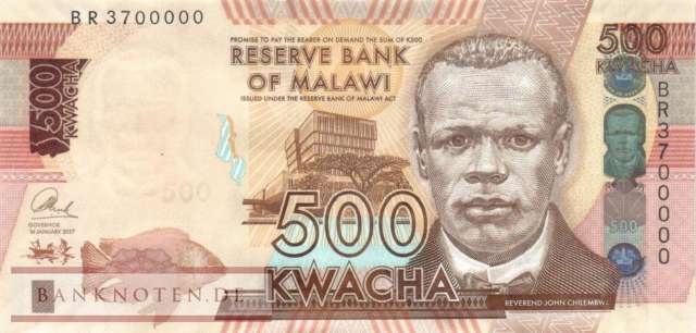 Malawi - 500  Kwacha (#066b_UNC)