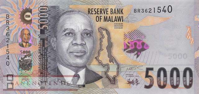 Malawi - 5.000  Kwacha (#071d_UNC)