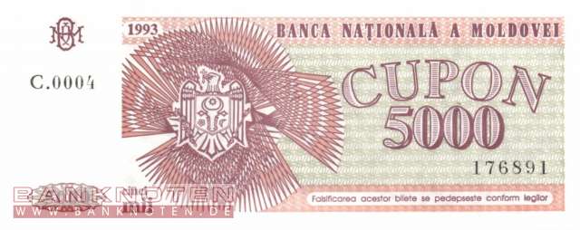 Moldavia - 5.000  Cupon (#004_UNC)