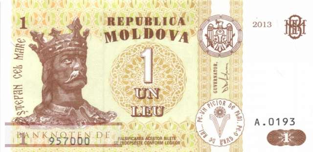Moldavia - 1  Leu (#008i_UNC)