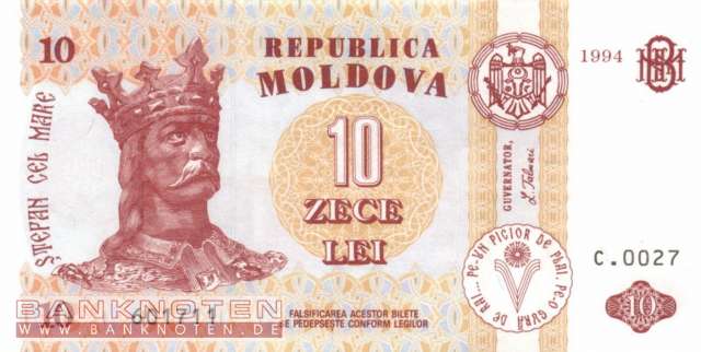Moldawien - 10  Lei (#010a_UNC)