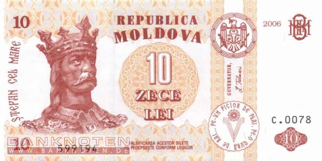 Moldawien - 10  Lei (#010e_UNC)