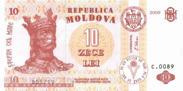 Moldavia - 10  Lei (#010f_UNC)