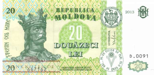 Moldavia - 20  Lei (#013j_UNC)