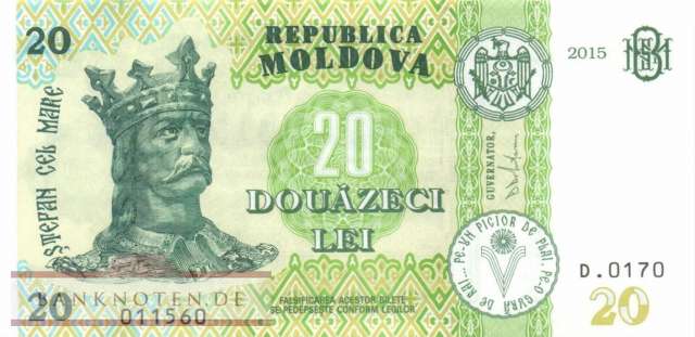Moldavia - 20  Lei (#023a_UNC)