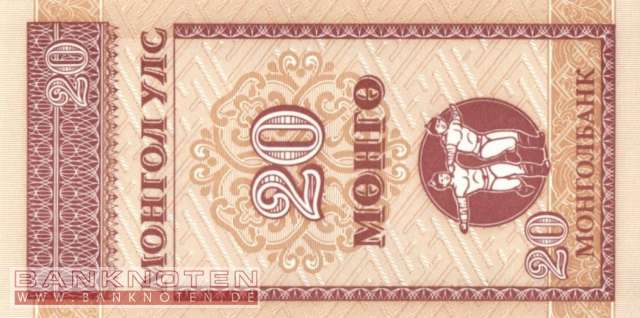 Mongolia - 20 Mongo (#050_UNC)