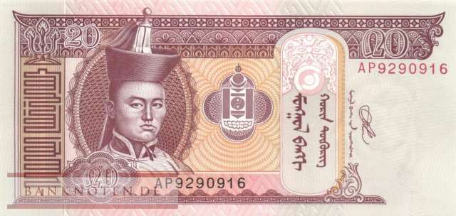 Mongolia - 20  Tugrik (#063k_UNC)