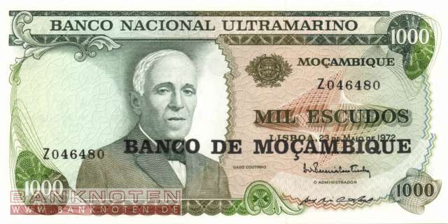 Mozambique - 1.000  Escudos - Ersatzbanknote (#119R_UNC)