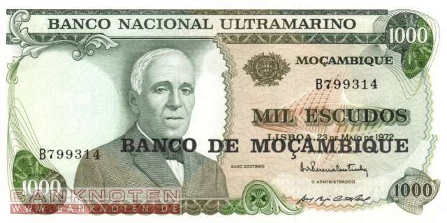 Mozambique - 1.000 Escudos (#119_UNC)