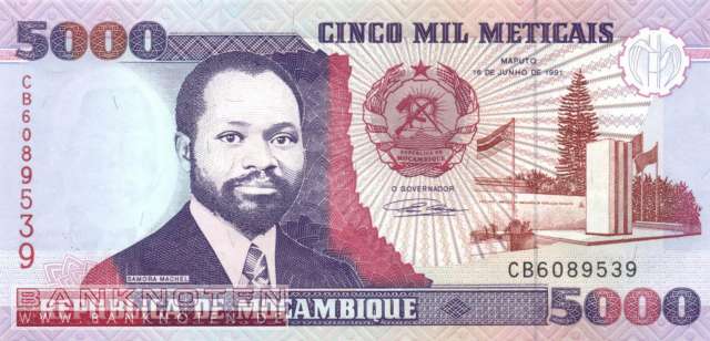 Mozambique - 5.000  Meticais (#136_UNC)