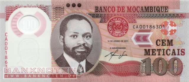 Mozambique - 100  Meticais - plastic (#151a_UNC)