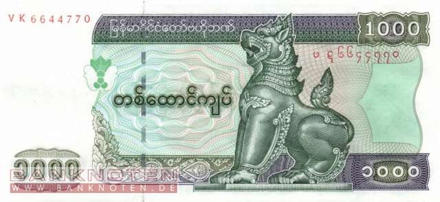 Myanmar - 1.000  Kyats (#080_UNC)