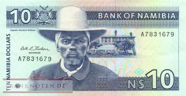 Namibia - 10  Namibia Dollars (#001a_XF)