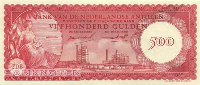 Netherlands Antilles - 500  Gulden (#007a_UNC)