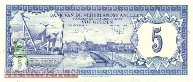 Netherlands Antilles - 5  Gulden (#015b_UNC)