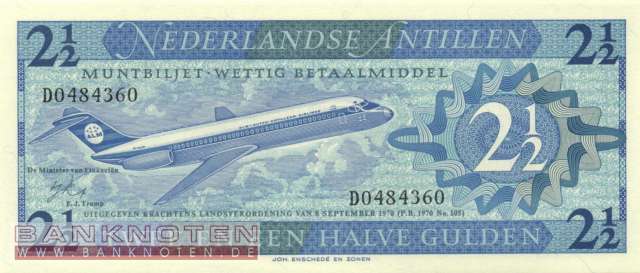 Netherlands Antilles - 2 1/2  Gulden (#021a_UNC)