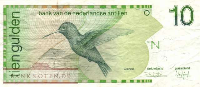 Niederländische Antillen - 10  Gulden (#023a_F)