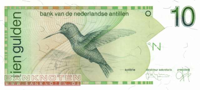Netherlands Antilles - 10  Gulden (#023c_UNC)