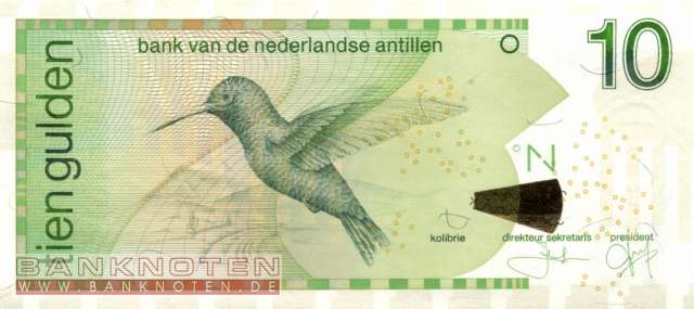 Netherlands Antilles - 10  Gulden (#028c_UNC)