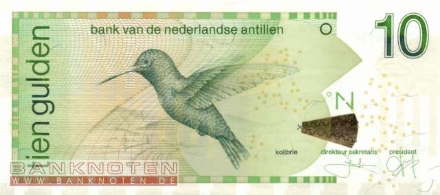 Niederländische Antillen - 10  Gulden (#028d_UNC)