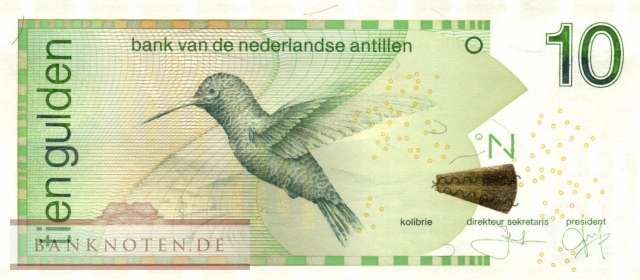 Niederländische Antillen - 10  Gulden (#028f_UNC)