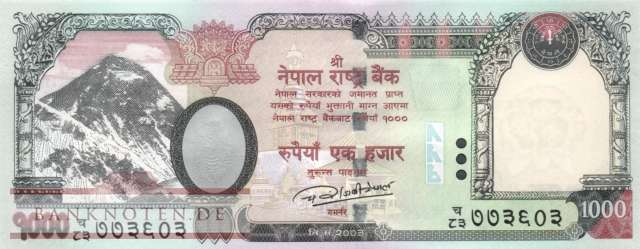 Nepal - 1.000  Rupees (#075b_UNC)
