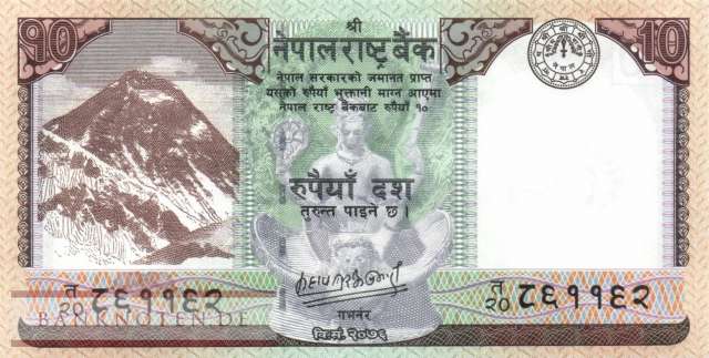 Nepal - 10  Rupees (#077b_UNC)