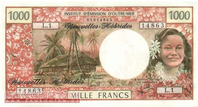 Neue Hebriden - 1.000 Francs (#020b_UNC)