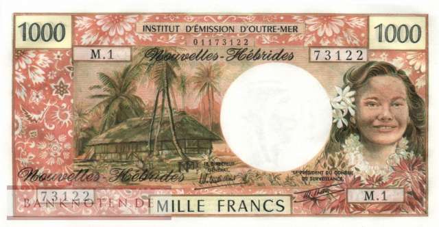 Neue Hebriden - 1.000  Francs (#020c_UNC)