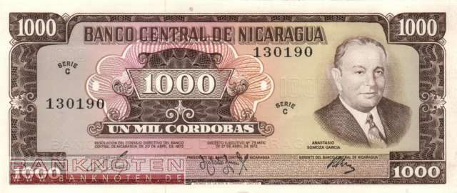 Nicaragua - 1.000  Cordobas (#128a_UNC)