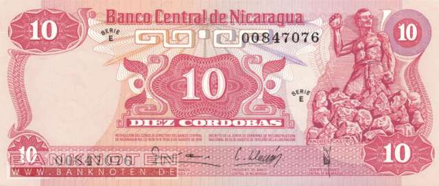 Nicaragua - 10  Cordobas (#134_UNC)