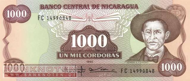 Nicaragua - 1.000  Cordobas (#156b_UNC)
