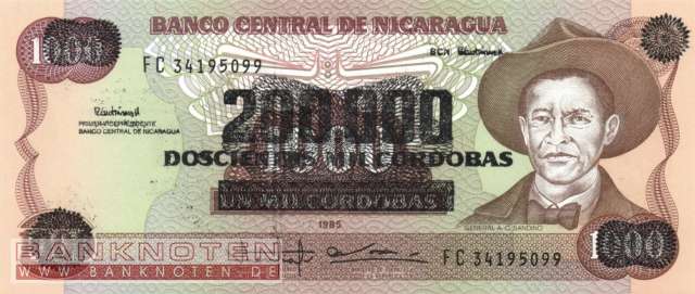 Nicaragua - 200.000  Cordobas (#162_UNC)