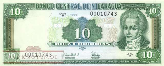 Nicaragua - 10  Cordobas (#181_UNC)