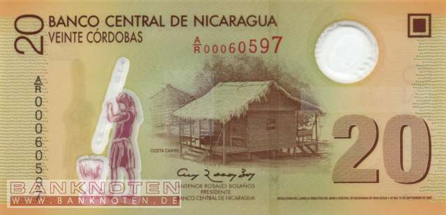 Nicaragua - 20  Cordobas - Replacement (#202aR_UNC)