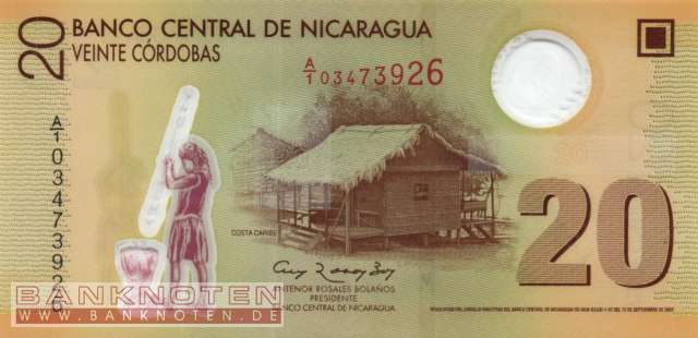 Nicaragua - 20  Cordobas (#202a_UNC)