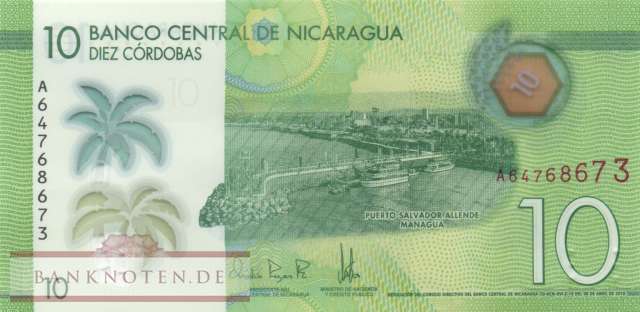 Nicaragua - 10  Cordobas (#209b_UNC)