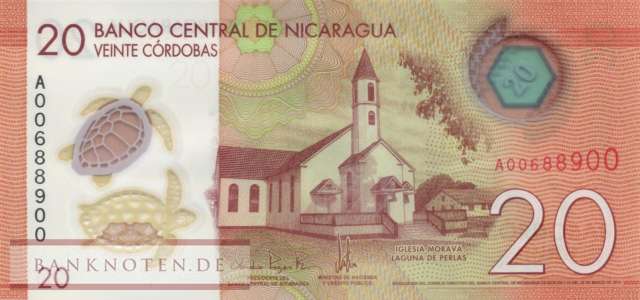 Nicaragua - 20  Cordobas (#210a_UNC)