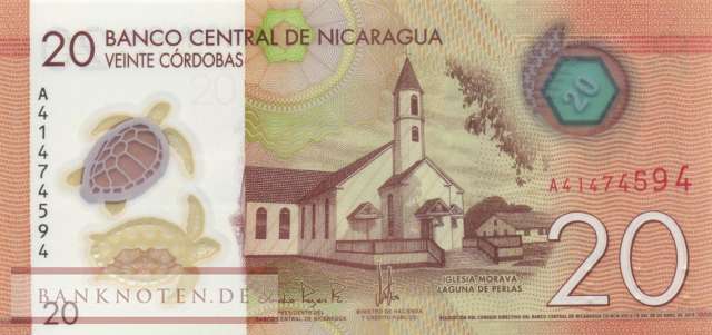 Nicaragua - 20  Cordobas (#210b_UNC)